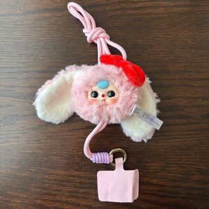 Baby Three Phone Lanyard Plush Blind Box Confirmed Pink Bunny